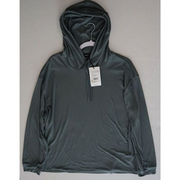 Theory M0199526 Men's Sz 2XL Balsam Green Traer Hoodie Sweatshirt $145 - Picture 6 of 8